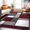 World Rug Gallery Contemporary Modern Boxes Design Soft Area Rug 7'10'' x 10'2'' Red 106RED8X10 - alternate 4